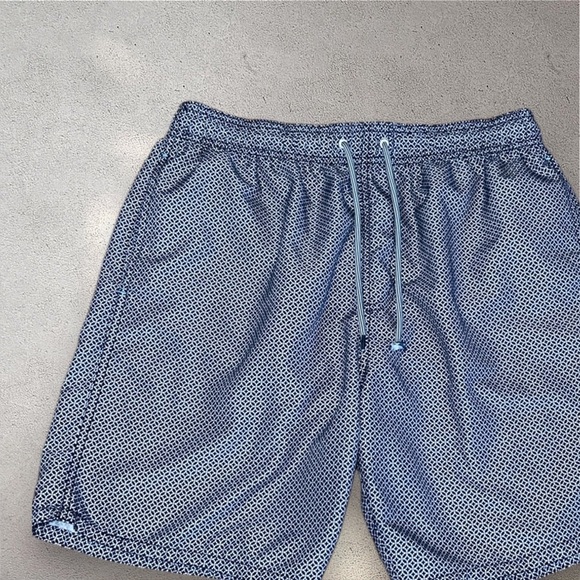 TED BAKER Atlantic Geo Print MIDI Swim Shorts Trunks, Size M - Picture 1 of 12
